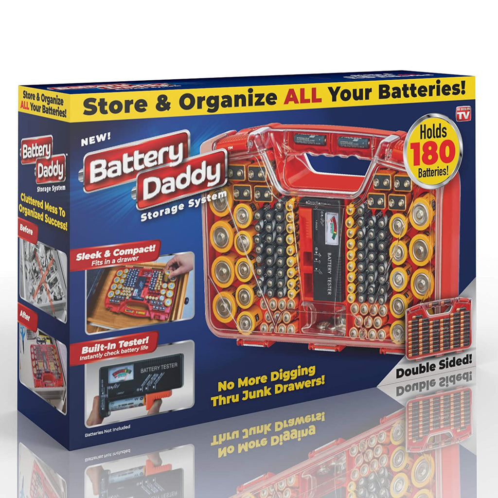 Ontel Battery Daddy 180 Battery Organizer and Storage Case with Tester Only $12.99