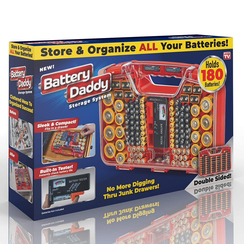 Ontel Battery Daddy 180 Battery Organizer and Storage Case with Tester – Only $9.99!