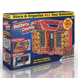 Ontel Battery Daddy 180 Battery Organizer and Storage Case with Tester – Only $9.99!
