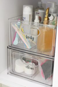Check out these beautiful bathroom cabinet organizer ideas for a pretty and organized bathroom space