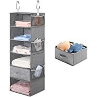 Xulan 6-Shelf Hanging Closet Organizer with Drawer and 3 Side Pockets only $12.60