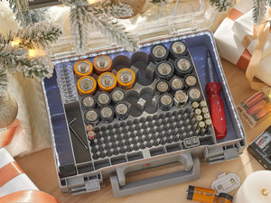 Battery Organizer w/ Light & Tester Just $21.48 Shipped for New QVC Customers | Holds 208 Batteries!