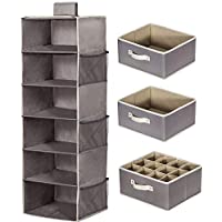 STORAGE MANIAC 6-Shelf Hanging Closet Organizer with Drawers only $17.50