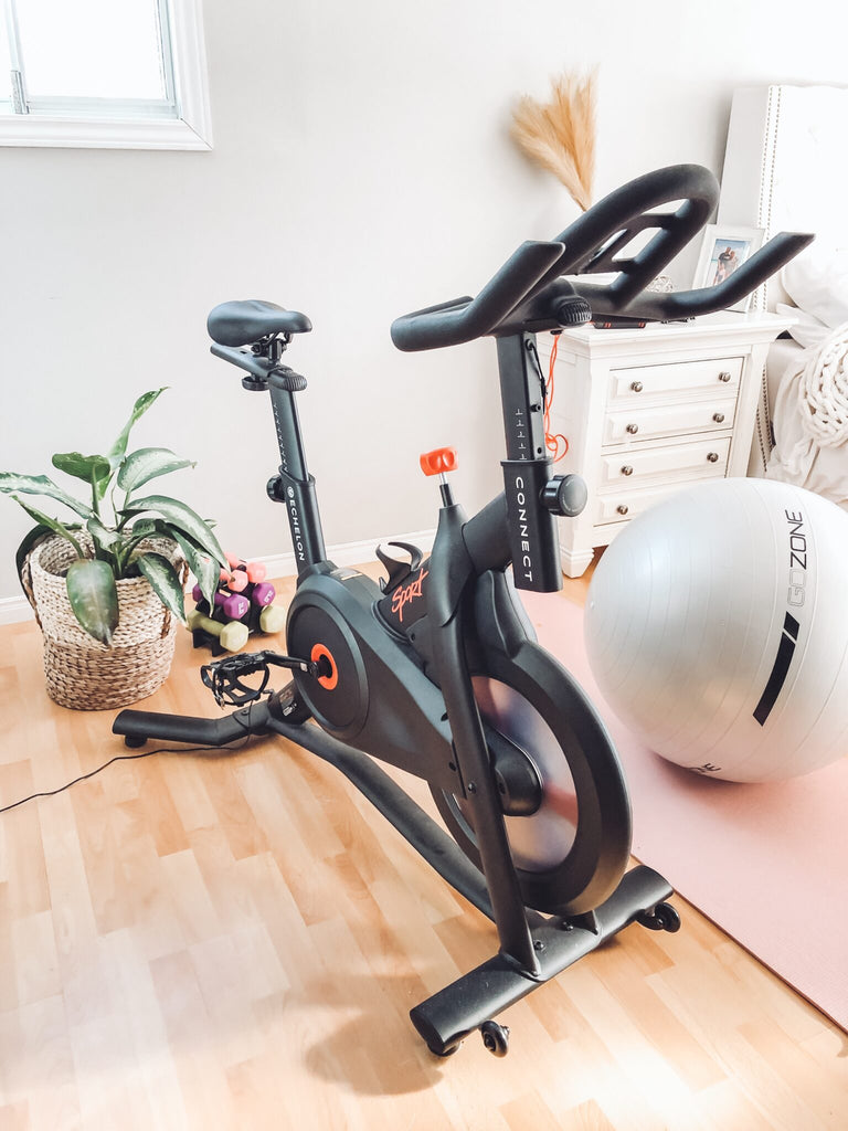 Home Gym Reveal – Peloton Dupe Alternative and Decor for Small Spaces