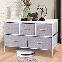 BizHomart 5-Drawer Fabric Dresser Storage Tower Organizer Unit only $39.99