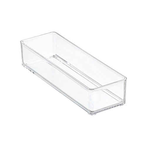 KMN Home Acrylic Drawer Organizer, Clear in-Drawer Storage Container for Small Kitchen Bathroom and Personal Items, 9 inch - Clear