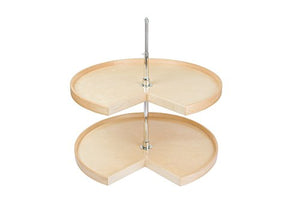 Century Components CON32PCPF Lazy Susan - 2 Independently Rotating Wood Pie Cut Shelves, Base Cabinet Organizer - 32"
