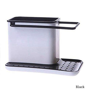 XXMIAO Plastic Racks Organizer Caddy Storage Kitchen Sink Utensils Holders Drainer New Black