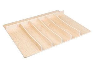 Century Components TTUT26PF Maple Wood Utensil Tray Kitchen Drawer Insert Organizer Trimmable 26-3/4" x 22"
