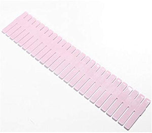 sontakukou Adjustable Plastic Drawer Grid Divider Dresser Organizer Partition Home Storage 12.76 x 2.76 inch Pink (1)