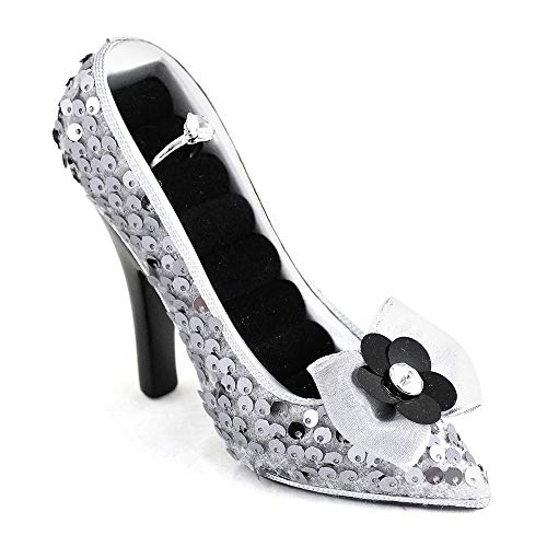 FB Jewels Solid Silver Glamour Nite Shoe Ring Holder