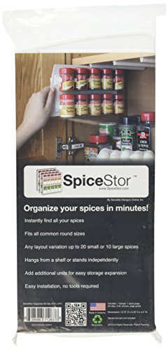 SpiceStor Organizer Spice Rack 20 Clip, 10" x 5"