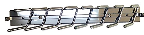 Touch to Open Deluxe Sliding Tie Rack, Chrome 14