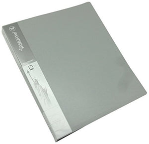 World One RB400 Ring Binder A4 with Clip, Gray, Pack of 10