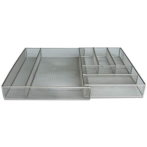 Trendy Loft Mesh Expandable Flatware and Utensil Drawer Organizer (6 to 7 Compartments)