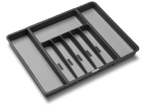Expandable Granite Silverware Tray -Non Slip Lined
