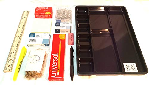 Office Starter kit Bundle Organizer with rubberbands, Push pins, Staples, paperclips and Other Supplies.