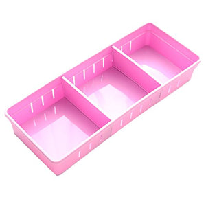 Drawer Storage Drawers Plastic Drawer Trays with Dividers for Stationery/Makeup/Cutlery(Purple, 11.8×2.9×1.9inch)