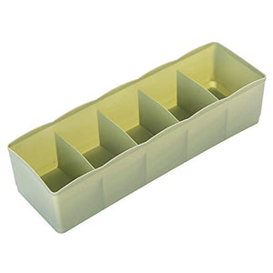 Gilroy 5 Compartments Plastic Cloth Storage Box Tie Bra Socks Underwear Drawer Organizer