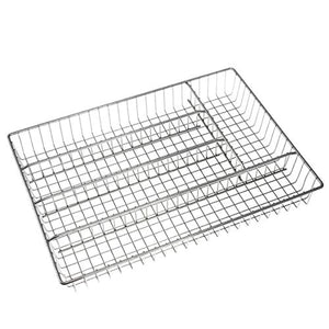 Creative Home Deluxe 5 Compartment Chrome Finished Cutlery Tray, Silver