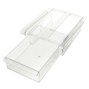 SODIAL(R) 20.5157.3cm Simple Creative Pure Color Kitchen Freezer Fridge Drawer Storage Rack Holder Slide Shelf Organizer Tools White