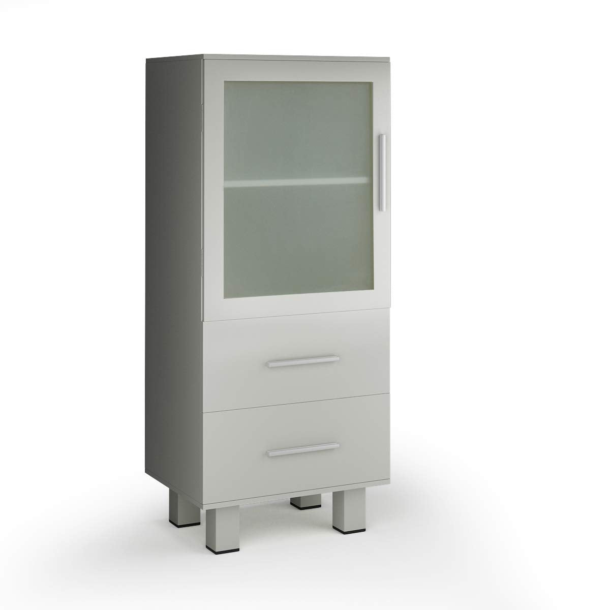 Giantex Floor Storage Cabinet Organizer Stand Chest w/ 1 Door and 2 Drawers Adjustable Shelf