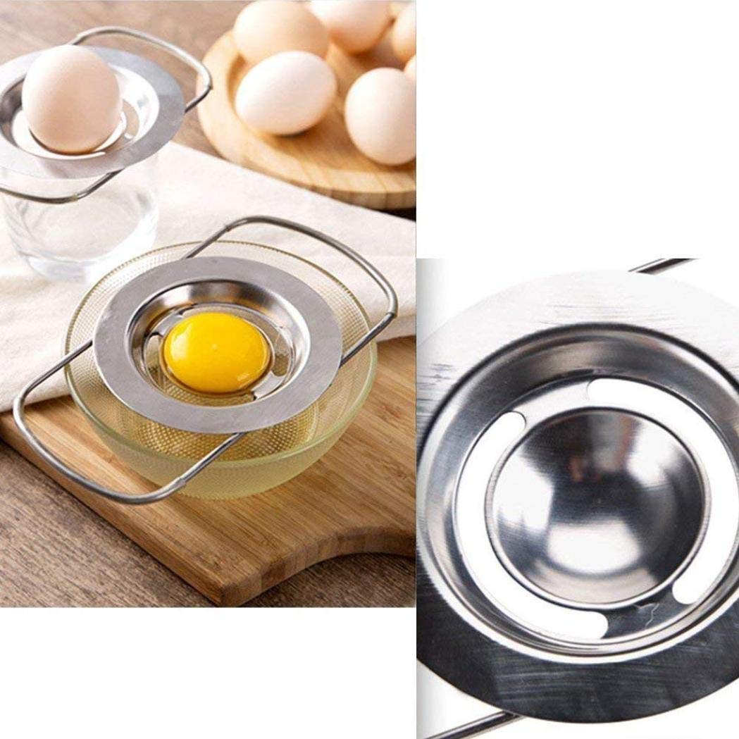 Egg Separator Filter, SUJING Stainless Steel Separators Tool Eggs White and Yolk cracking Extractor Baking Strainer Divider