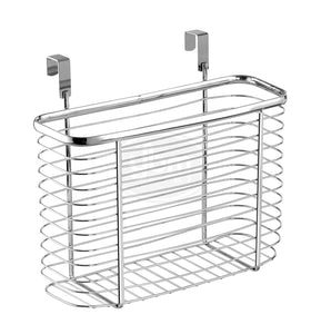 YBM HOME Ybmhome Over The Cabinet Door Kitchen Storage Organizer Holder Basket Pantry Caddy Wrap Rack for Sandwich Bags, Cleaning Supplies – Chrome 2234 (1, Medium)