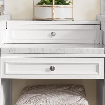 De Soto 22", James Martin Bright White Makeup Counter