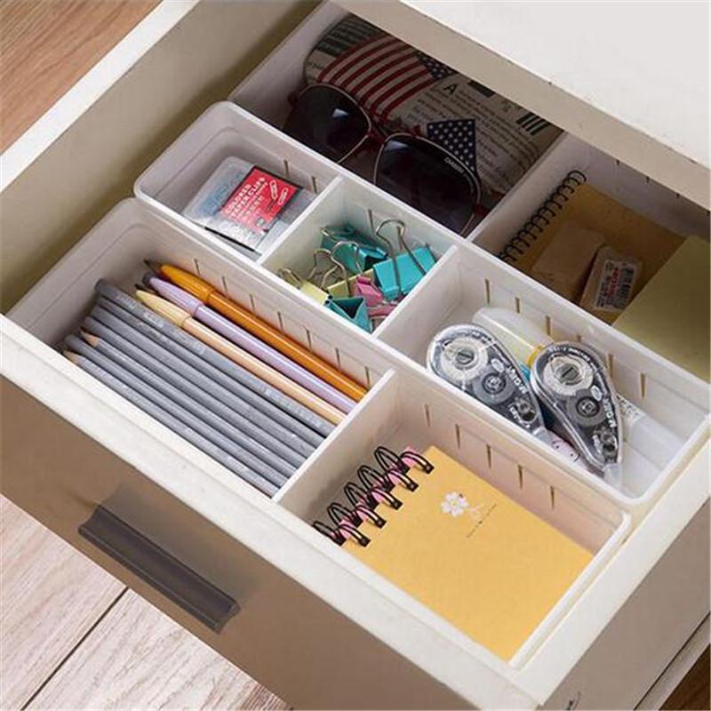 Adjustable Plastic Drawer Organizer and Storage Box